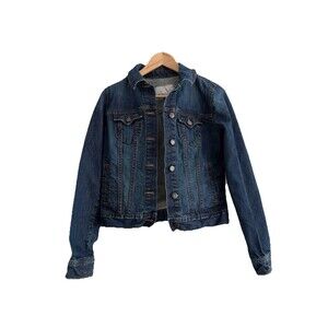 Old Navy Blue Denim Long Sleeve Jean Jacket Size Medium